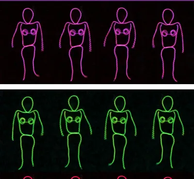 Beautiful girl stickman fluorescent dance performance props