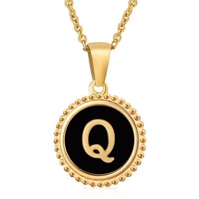 Fashion Stainless Steel Letter Necklace Female