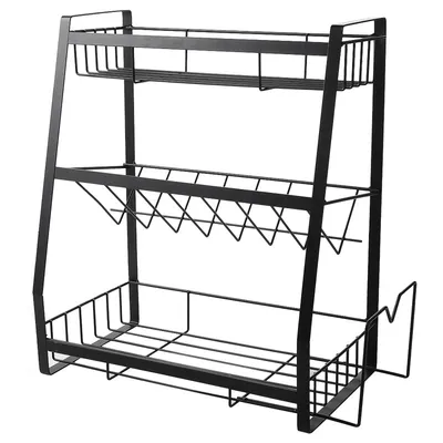 Tieyi three layer seasoning rack, kitchen supplies shelf