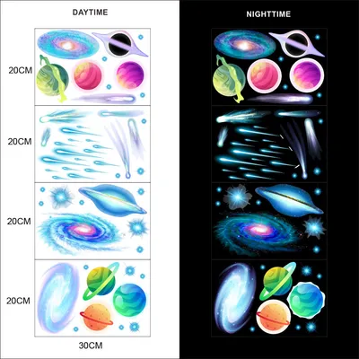Luminous Stickers Color Milky Way Galaxy Self-adhesive Fluorescent