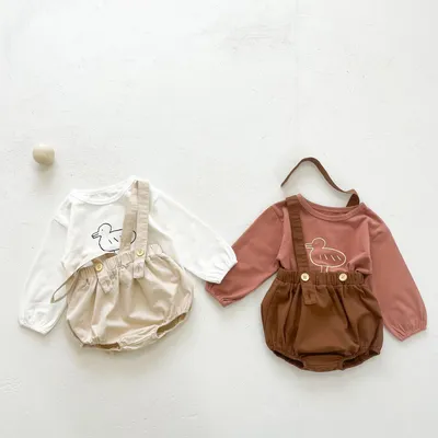 Cute Baby Duckling Print Long-sleeved Bag Fart