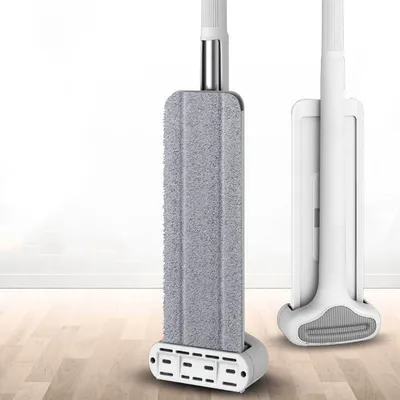 Floor Mop Household Kitchen Floors Cleaning With Microfiber Replacement Mop Magic Squeeze Flat Mop Hands Free Washing Floor