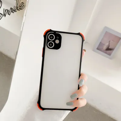 Skin Feel Frosted Mobile Phone Case Fine Hole Four Corners Anti-drop Color Mobile Phone Case
