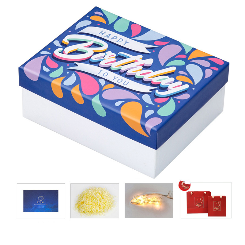 Cartoon large gift empty box packaging bag