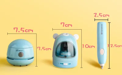 Electric Pencil Sharpener Eraser Table Vacuum Cleaner Students Stationery Office School Supplies