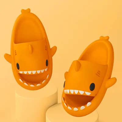 Cartoon Shark Slippers Funny Cutes Soft Slipper Indoor Outdoor  Shoes For Women Men Couples