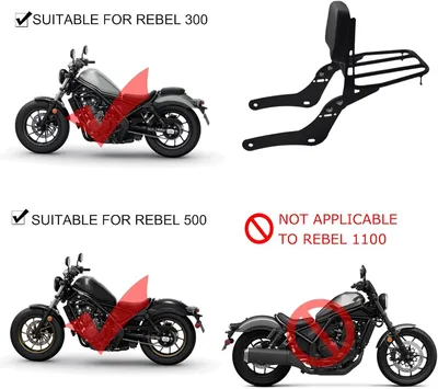 Luggage Rack Cargo Mount Backrest Lazyback Pad Sissy Bars For R Ebel CMX 300 500.
