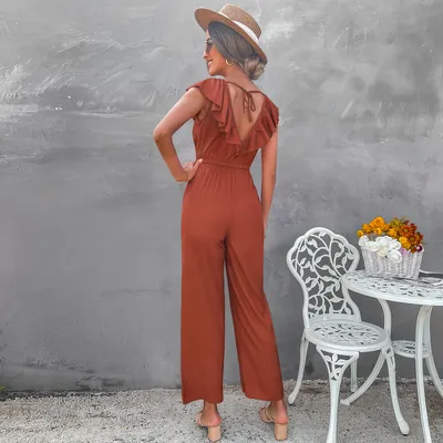 European And American Women's Fashion Slim Waist Jumpsuit