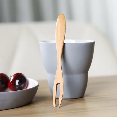 Wooden Fruit Fork Creative Cake
