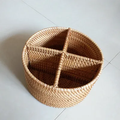 Rattan Woven Sundries Sorting And Sorting Box Storage Box