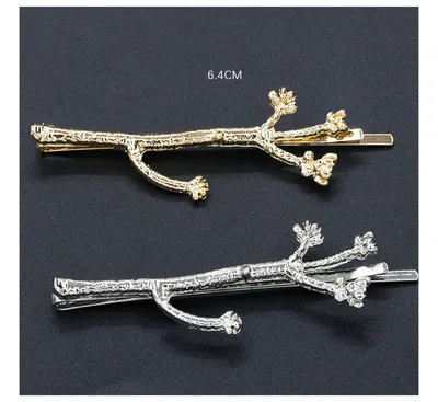 Metal branch women's hair clip