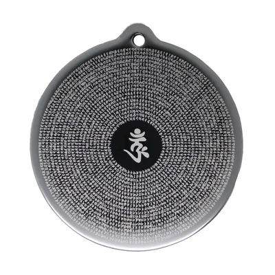 Tungsten gold round pendant