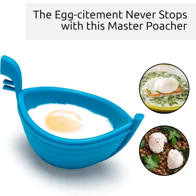 New Silicone Egg Poacher  Poached Egg Silicone Egg Cooker Gondola Boat Egg Silicone Poacher For Cooking Eggs Kitchen Egg Cooker, Perfect Egg Maker Egg Shape Design Maker, Egg Kitchen Gadgets