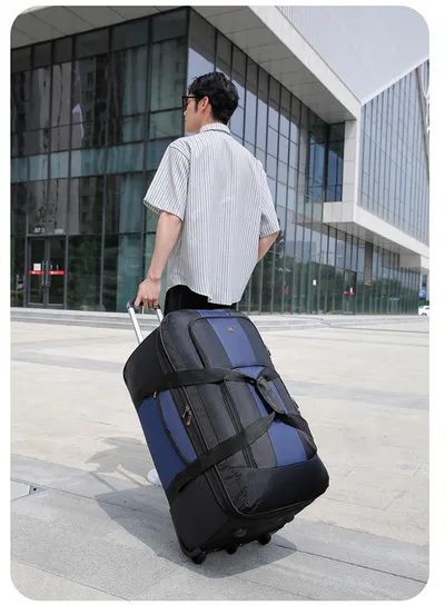Women Travel Suitcase Trolley Bags Wheeled Bag Oxford Waterproof Rolling Luggage Travel Handbag