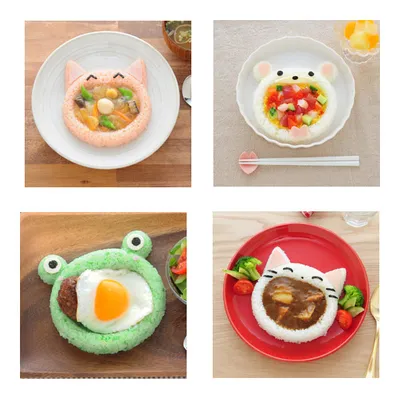 Cute Big Mouth Animal Children's Rice Ball Mold
