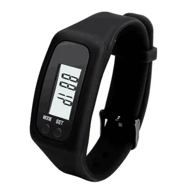 Student sports silicone pedometer LCD bracelet watch