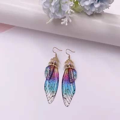 Fashion Butterfly Wings Bridal Earrings Women