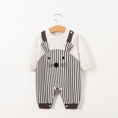 Cartoon Warm Cotton Baby Autumn Jumpsuit