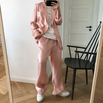 Women's Simple Glossy Lightweight Drape Suit Jacket