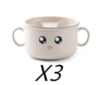 Thickened cartoon bowl with lid
