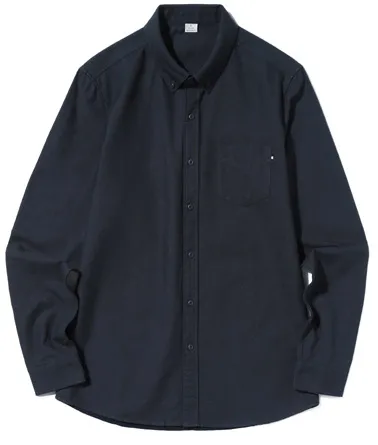 Autumn And Winter Men's Long-sleeved Casual Solid Color Shirt