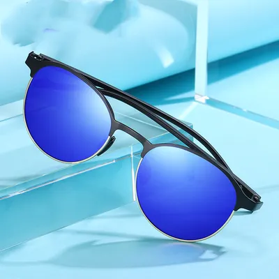 Polarized Metal Sunglasses Glasses Fashion Colorful Half Frame