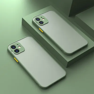 Contrasting Color Mobile Phone Hard Shell Anti-fall Frosted Protective Cover