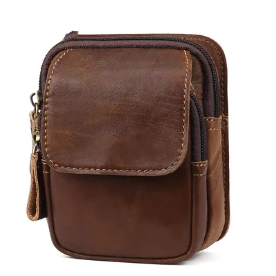 Retro fashion leather men's Fanny packs