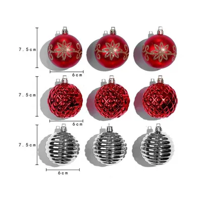 Ornament Christmas Tree Ball Decorations Xmas Ball Red Gold Silver  Blue Hanging Home Party Decor