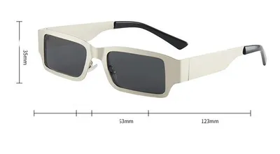 Men's And Women's Fashion Retro Punk Rectangular Sunglasses