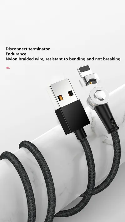 Magnetic three-in-one data cable