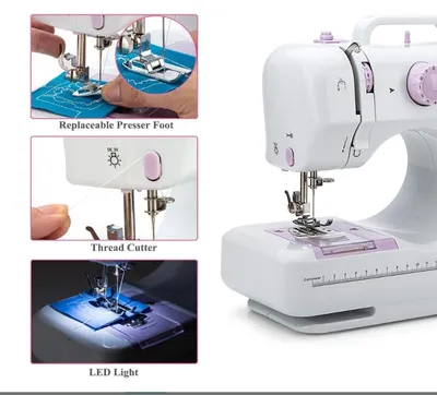 Portable Sewing Machine With 12 Stitches  Multifunctional For Beginners, Children, And Families