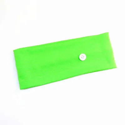 Solid Color Anti-Seize Button Headband Women Men Yoga