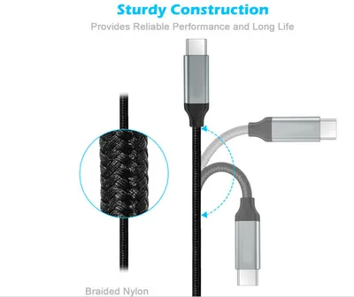 TYPE-C Fast PD Data Cable 5 Core Braided