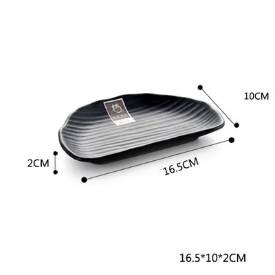 Flat rectangular sushi plate