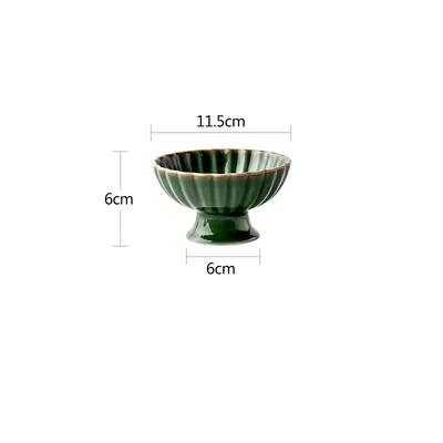 Creative Personality Japanese Retro Ceramic High-footed Bowl
