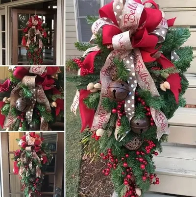 زينة معلقة على باب عيد الميلاد، زينة عيد الميلاد، إكسسوارات العطلات، لوازم حفلات أعياد الميلاد