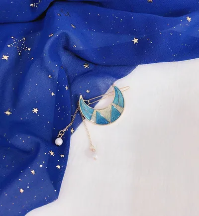 Student Moon Star Hair Accessories Bangs Clip