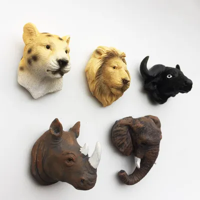 3D Animal Head Craft Magnetic Fridge Magnet