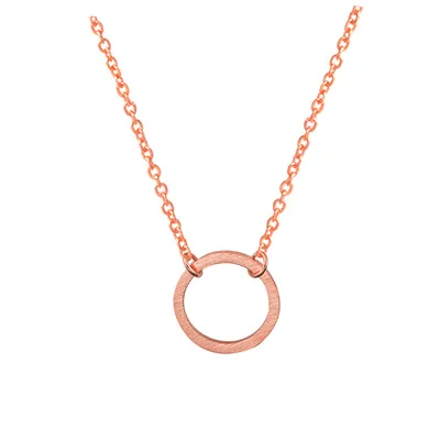 Copper Gilded Necklace Jewelry Clavicle Chain Circle