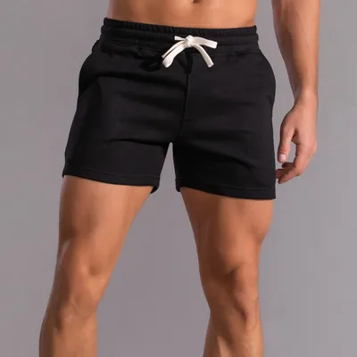 Solid Color Men's Sports Running Fitness Casual Shorts
