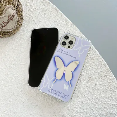 Cartoon Mirror Butterfly Heart Phone Case