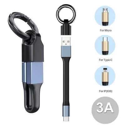 Key Chain Data Cable Short Portable Fast Charge Line