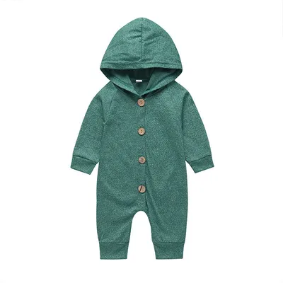 Hooded Single Breasted Baby Romper