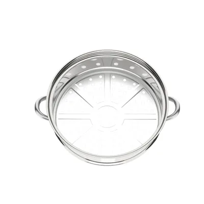 Three Tier Induction Hob Stainless Steel Steamer Steam Pot Cooker Set Glass Lid