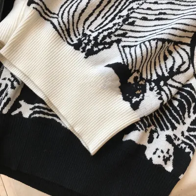 Fashion Retro Jacquard Knitted Vest Women