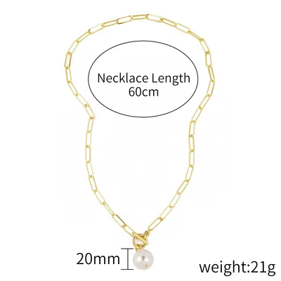 Retro Exaggerated Baroque Pearl Necklace Women