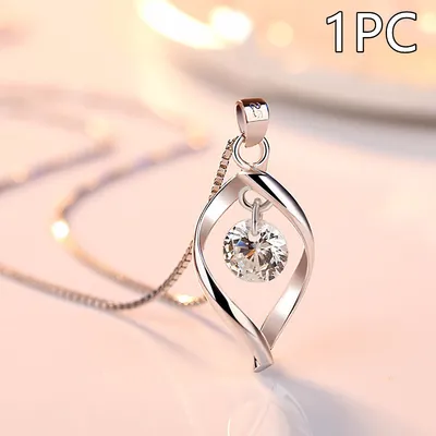 Zircon Twist Fashion Necklace Pendant