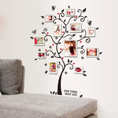 DIY Family Photo Frame Tree Wall Stickers Home Decor Room Room Wall Stickers Wall Decals Poster House Decoration Wall Stickers