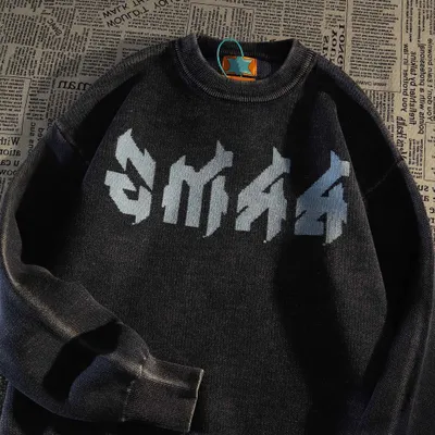 American Retro Hiphop Fried Street Fashion Sweater Men's Lazy Style